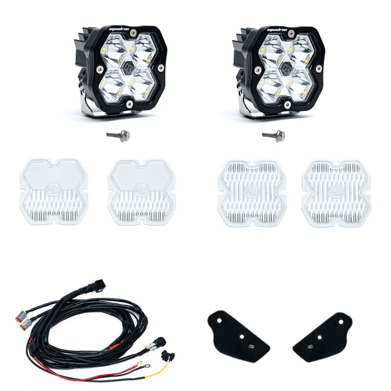 Ford Bronco Sport Light Kit - A-Pillar - Baja Designs - Squadron Sport 2.0 A-Pillar Kit Tgl (Spot) - Clear - `21-`25